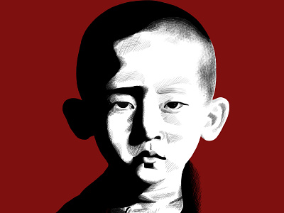 Little Monk illustration portrait