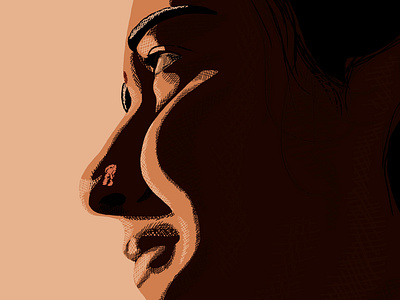 My mom illustration portrait