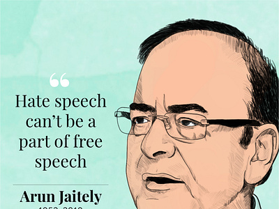 Arun Jaitley illustration portrait