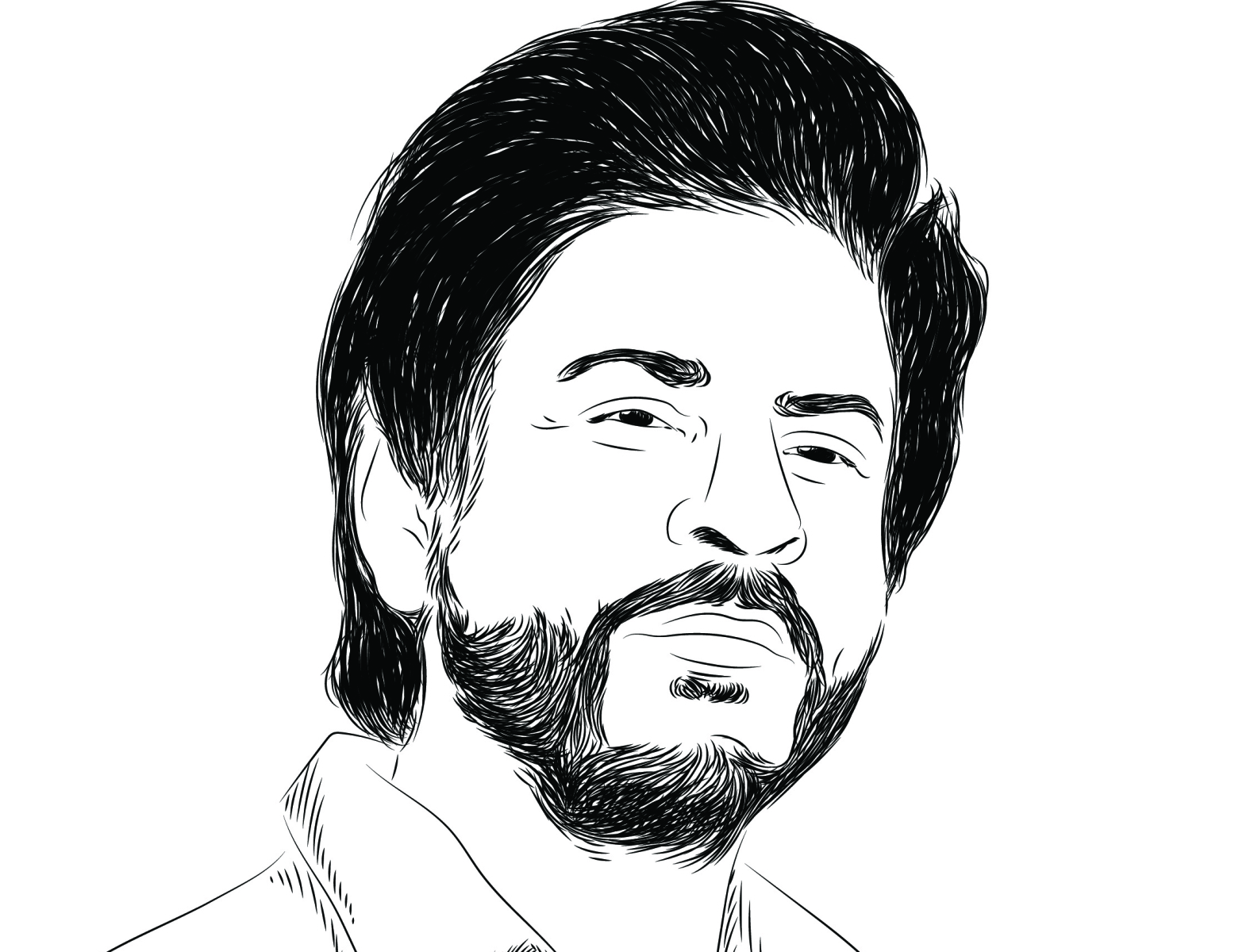 Shahrukh Khan Caricature Drawing Step by Step  ZERO  YouTube