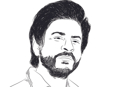 Shahrukh Khan birthday business illustration design digital art digital illustration graphic design illustration illustrator minimalist portrait vector