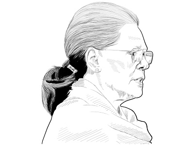 Sonia Gandhi birthday business illustration congress design digital art digital illustration graphic design illustration india minimalist pen and ink politician portrait sketch vector