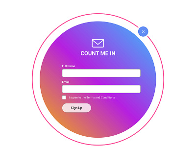 Sign Up challenge dailyui sign up