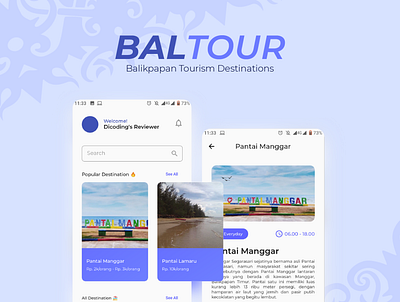 Balikpapan Tourism Apps app design logo ui ux