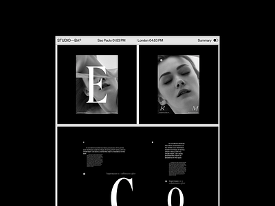Studio—BA® - Creative Development agency branding minimal motion portfolio typography ui ux web web design web designer website