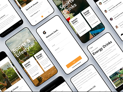Gatorade - App Design 3d agency branding minimal motion portfolio typography ui ux web web design website
