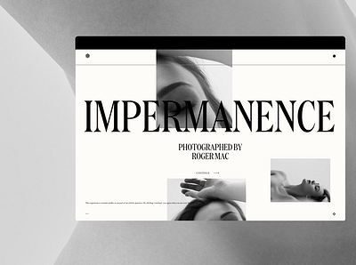 Impermanence 3d agency branding design motion photography portfolio typography ui ux web web design website