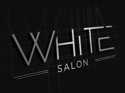White Salon beauty black branding grid logo minimal salon structure white