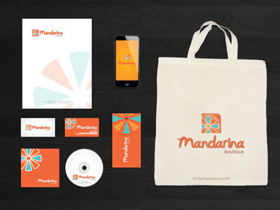 Branding Mandarina boutique branding design grid logo mandarina