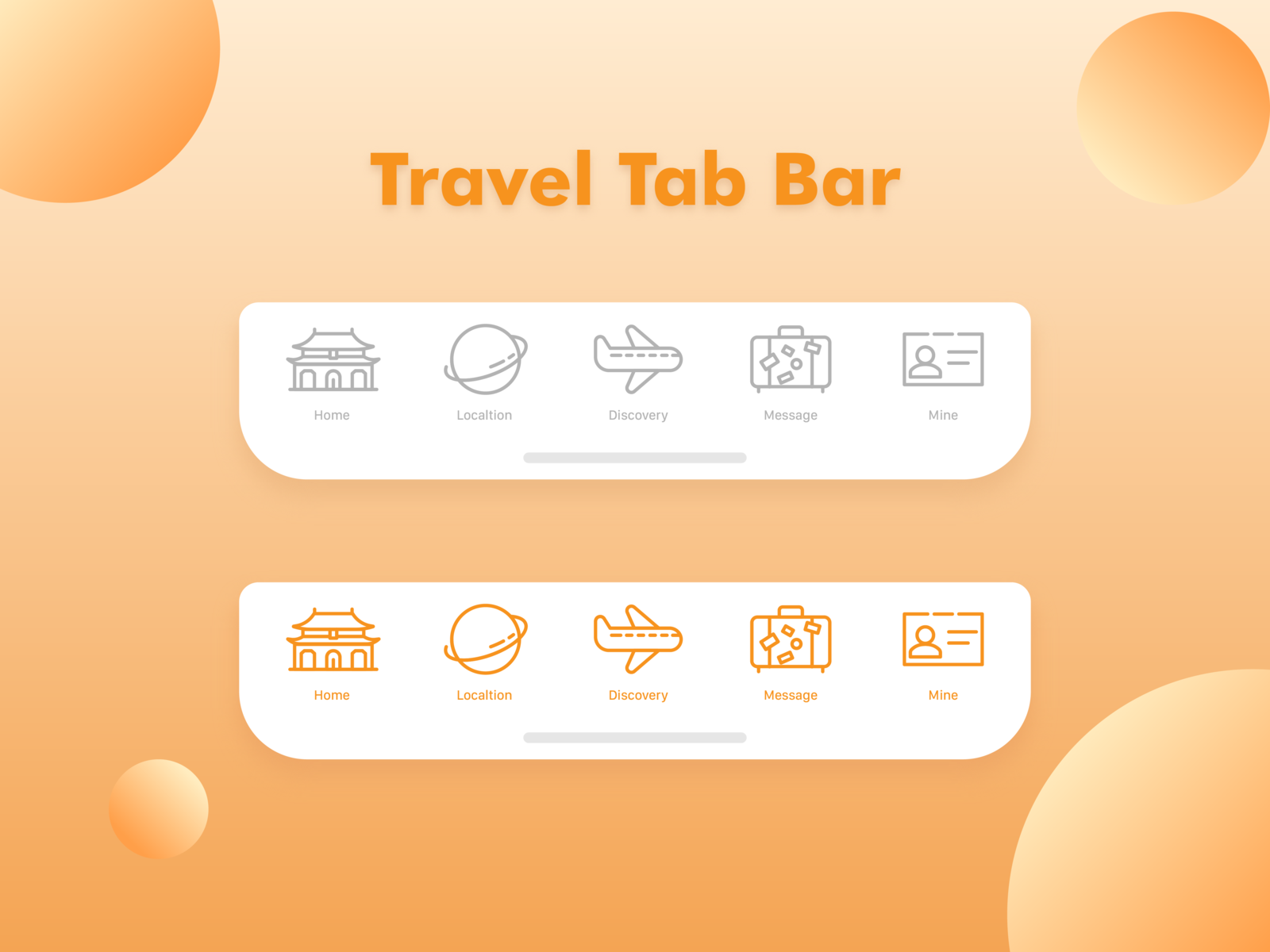 Travel Tab Bar by JunWade Ho on Dribbble