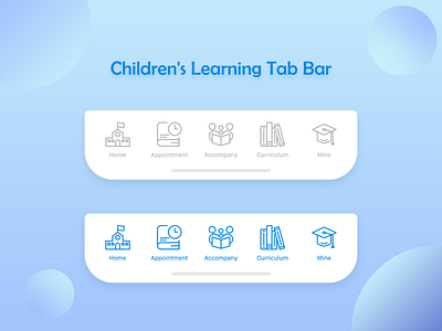 Children's Learning Tab Bar ui 标签