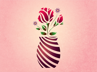 Shape&Color - flower color design flower flower pot graphic illustration olya leroy shape still life texture vector