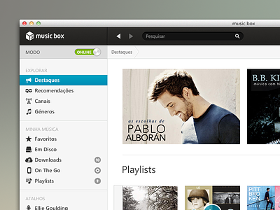 OS X Music Box App app audio mac music music box musicbox os x player pt sapo songs