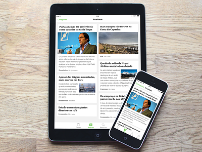 SAPO Jornais - iPhone and iPad covers ios ipad iphone jornais news newspapers sapo sapo jornais ui