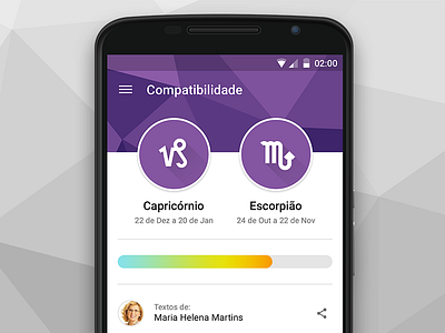 SAPO Astral - Compatibility android animation app astral astrologers astrology horoscope material mobile predictions sapo ui