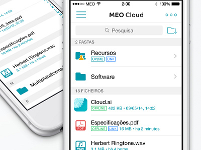 MEO Cloud - Files List