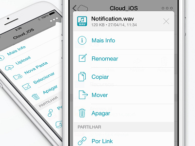 MEO Cloud - More Options animation app cloud download files ios ipad iphone meo mobile ui upload