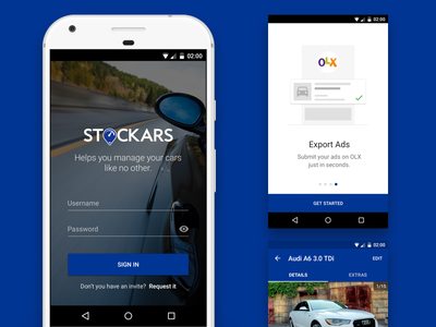 Stockars Android App Preview android car cars create crm edit india leads manage olx publish stockars