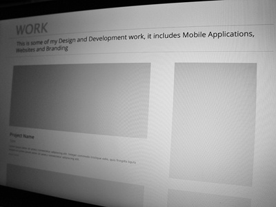 Work Wireframes clean design minimal portfolio ui web wireframes work