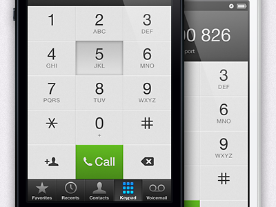 iOS 6 Keypad Redesign buttons call design dial dial pad ios iphone keypad minimal noise pad texture ui ux