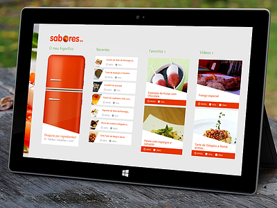 SAPO Sabores Hub - Windows 8 comida cook cooking cozinha food sabores sapo sapo sabores tablet tablets ui win 8 win8 windows windows 8
