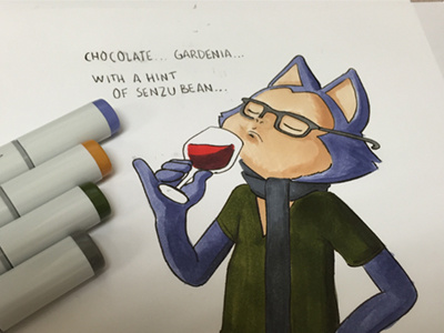 Puar The Wine Douche capsulecorpcollective copicmarkers douche puar dragonballz illustration wine