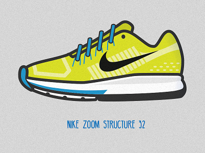 Nike Zoom Structure 32 illustration nike running shoes sneakers vector