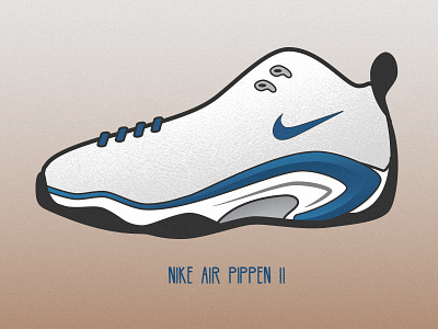 Nike Air Pippen II basketball illustration nike shoes sneakers vector