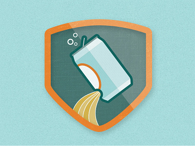 #ManBadgeMay no. 2: Shotgun A Beer adobe badge beer branding flat illustrator patch shield texture vector