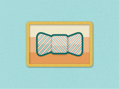 #ManBadgeMay no. 6: Tie A Bow Tie adobe badge bowtie branding flat illustrator patch texture tie vector