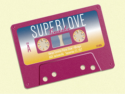 Tinashe - Superlove Cassette Illustration adobe cassette illustrator summer superlove texture tinashe vector