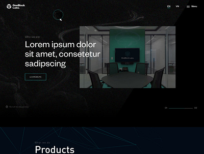 OneBlock Labs Website design ui