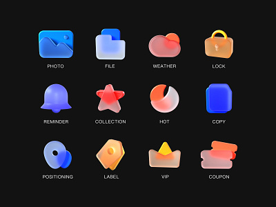 try 3D concept icon design icon ui