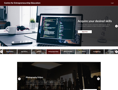scrollable skill bar forward design flat minimal ui ux web webdesign website