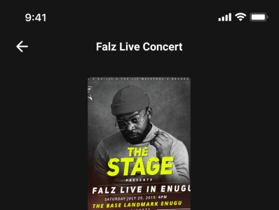 live concert app design ui ux web website