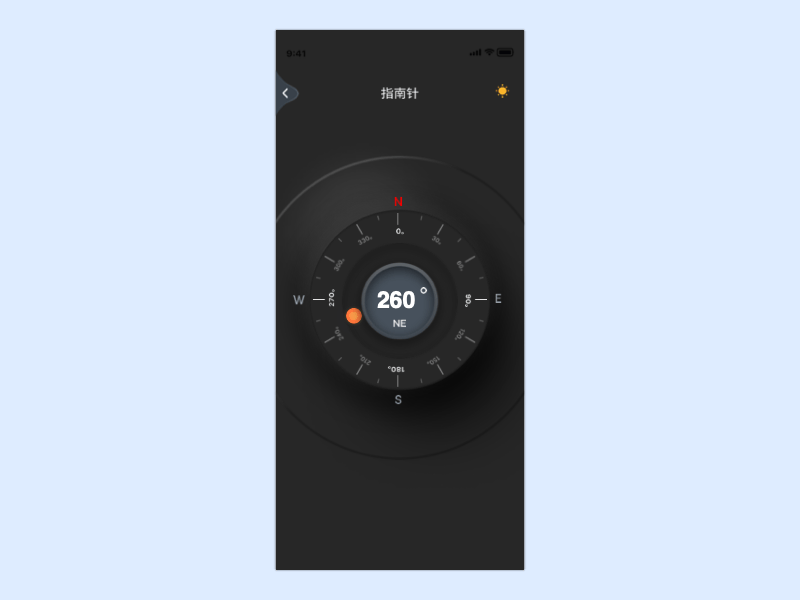 compass app design ui