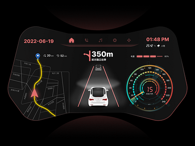 Car Dashboard UI Concept design ui ux