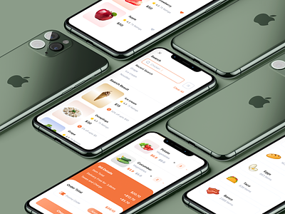 A set of design interfaces about food app design graphic design ui
