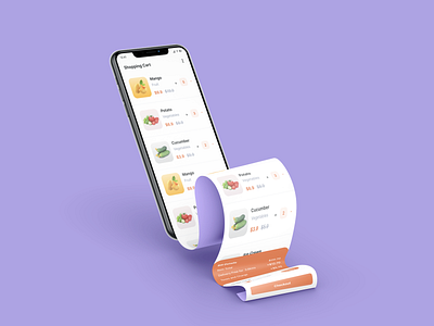 Shopping cart interface design animation app branding collection coupon design food fruit graphic design illustration list logo payment typography ui ux vector