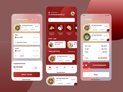 mobile design-Food Delivery App app design graphic design ui