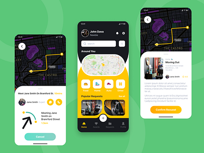 Needless - Community Exchange App animation app art branding design food graphic design icon illustration location logo map minimal trajectory typography ui ux vector