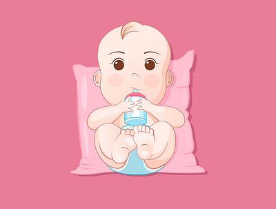 Baby illustration design illustration minimal ux