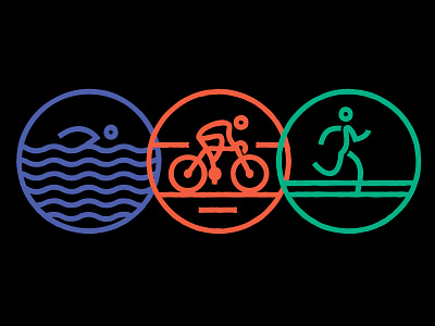 Triathalon Icons cycling iconography icons running sports swimming triathalon