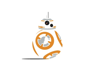 BB8 bb8 illustration negative space star wars vector