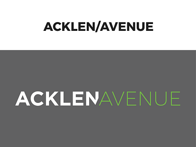 Acklen Avenue logo branding logo typography vector