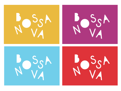 Bossa Nova Boutique Hostel bossa branding hostel identity logo nova purple red turquoise yellow