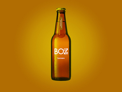 Booze alcohol bottle branding drink lemon minimal packaging