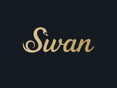 Swan animal logo branding design logo logo design typography typography design