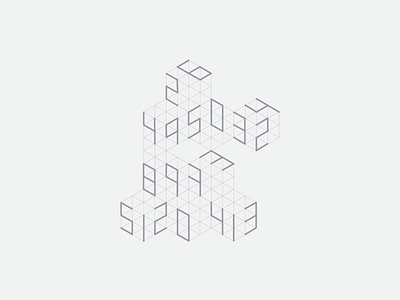 Numbers cubes design geometric design geometry layout numbers type design typography typography design