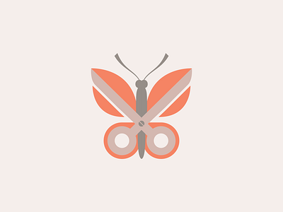 Butterfly Scissors animal illustration animal logo butterfly design icon icon design illustration layout logo logodesign scissors